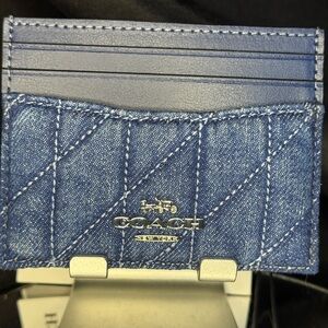 Coach Blue Denim Card Holder